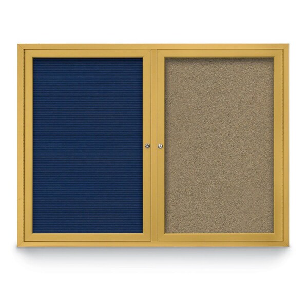 Corkboard, Cobalt /Bronze, 72" x 48"